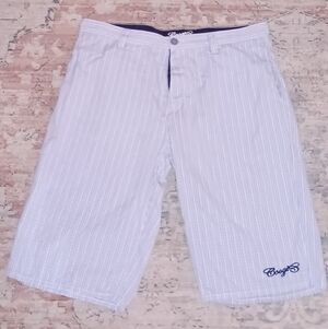 Coogi Lavender Blue Plaid Striped Seersucker Shorts 42